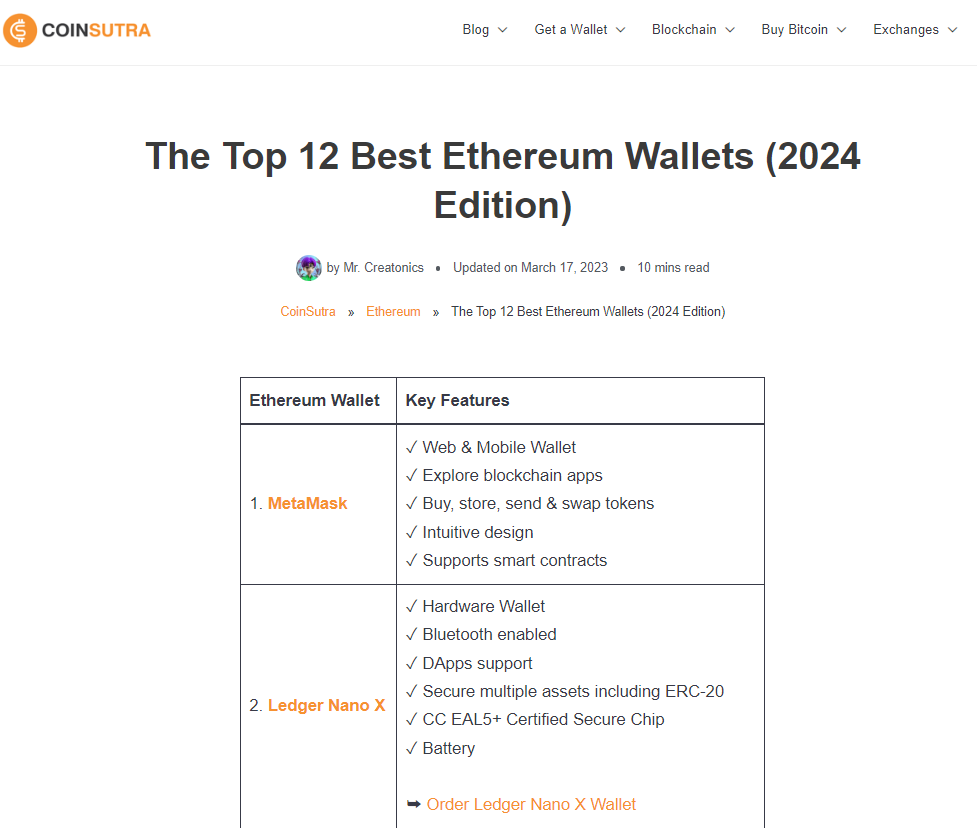 Ethereum wallets