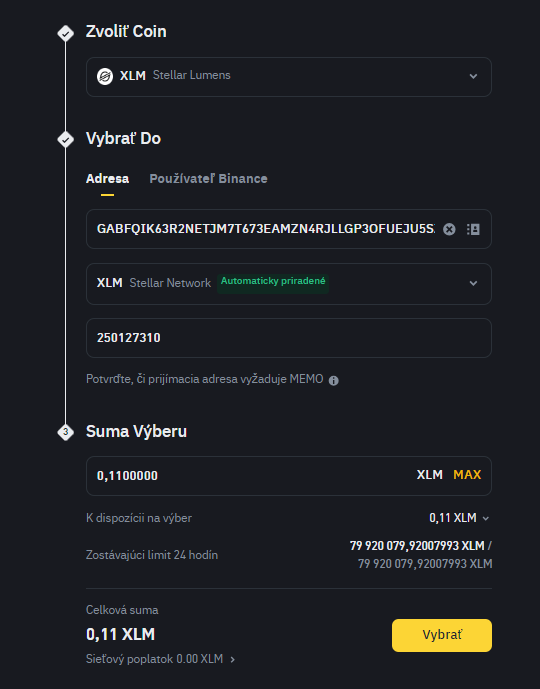 Binance 19 Stellar