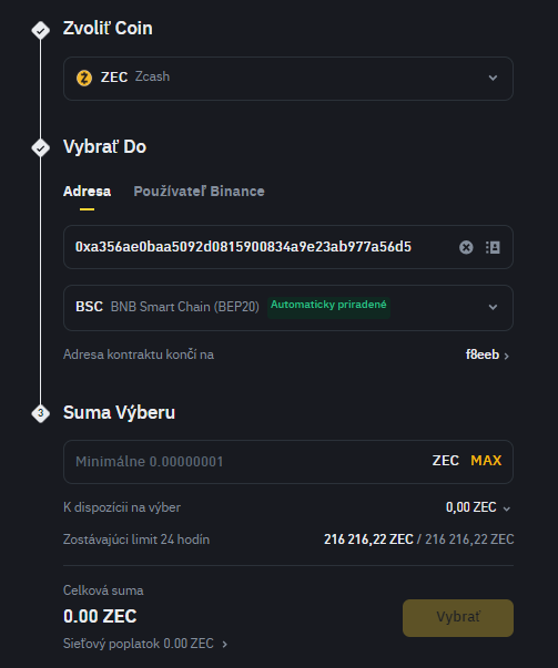 Binance 19 Zcash